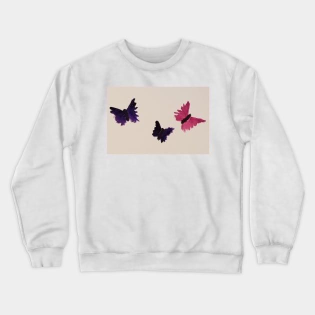 Butterflies acrylic painting by tabitha kremesec Crewneck Sweatshirt by TeteSteva19